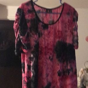 Beautiful soft New York womanFloral top